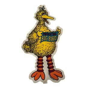 Vintage 1970s Sesame Street Big Bird Pennant Flag "Presenting Big Bird" Felt